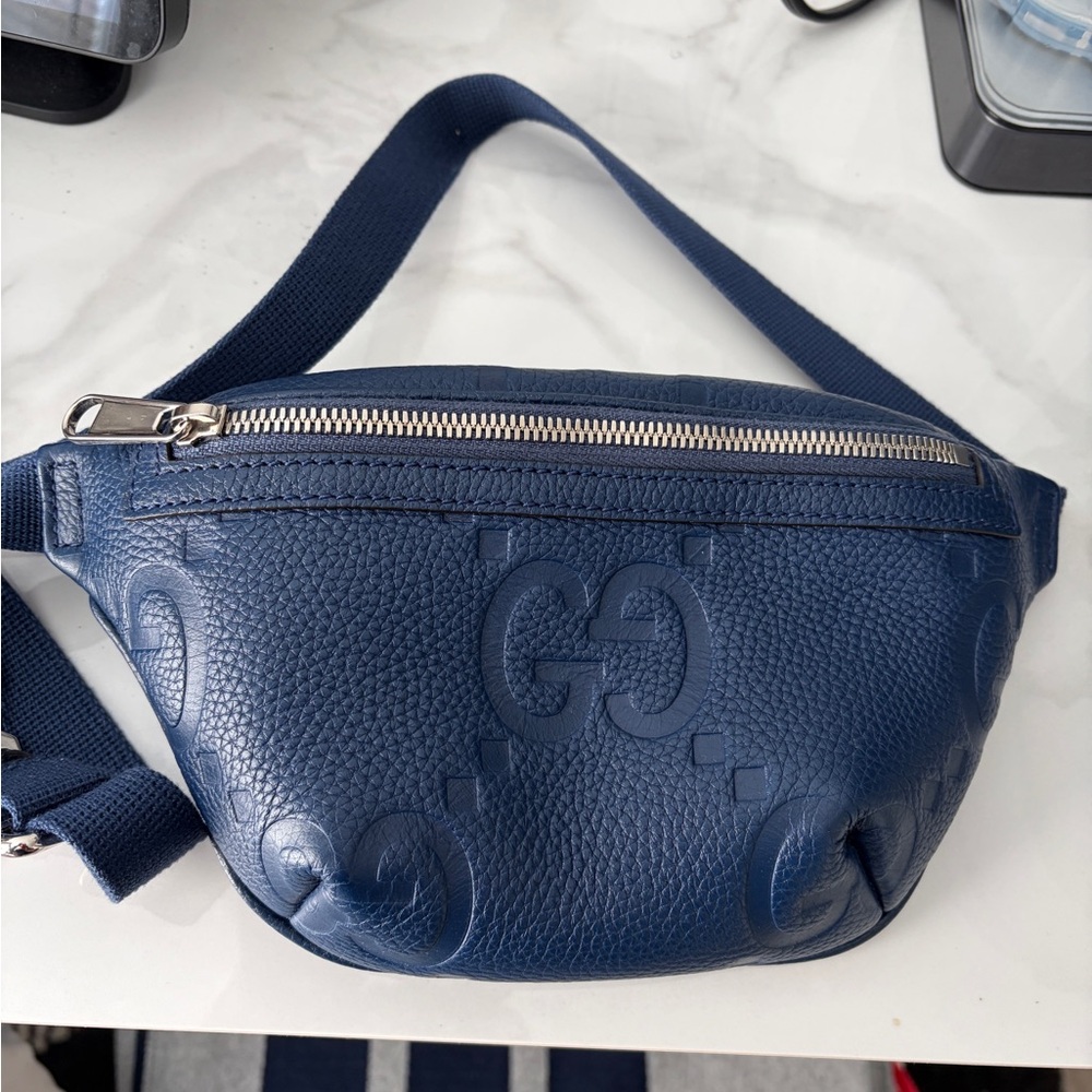 Gucci Navy Leather Pouch